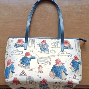 Signare Paddington Bear Tote Bag - Cream and Blue